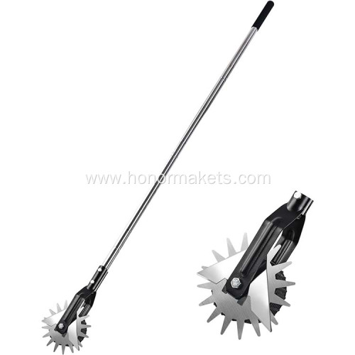 Hot sale Stainless Steel Handle Wheel Rotary Edger manual corner weeder yard garden hand tools grass hand edger